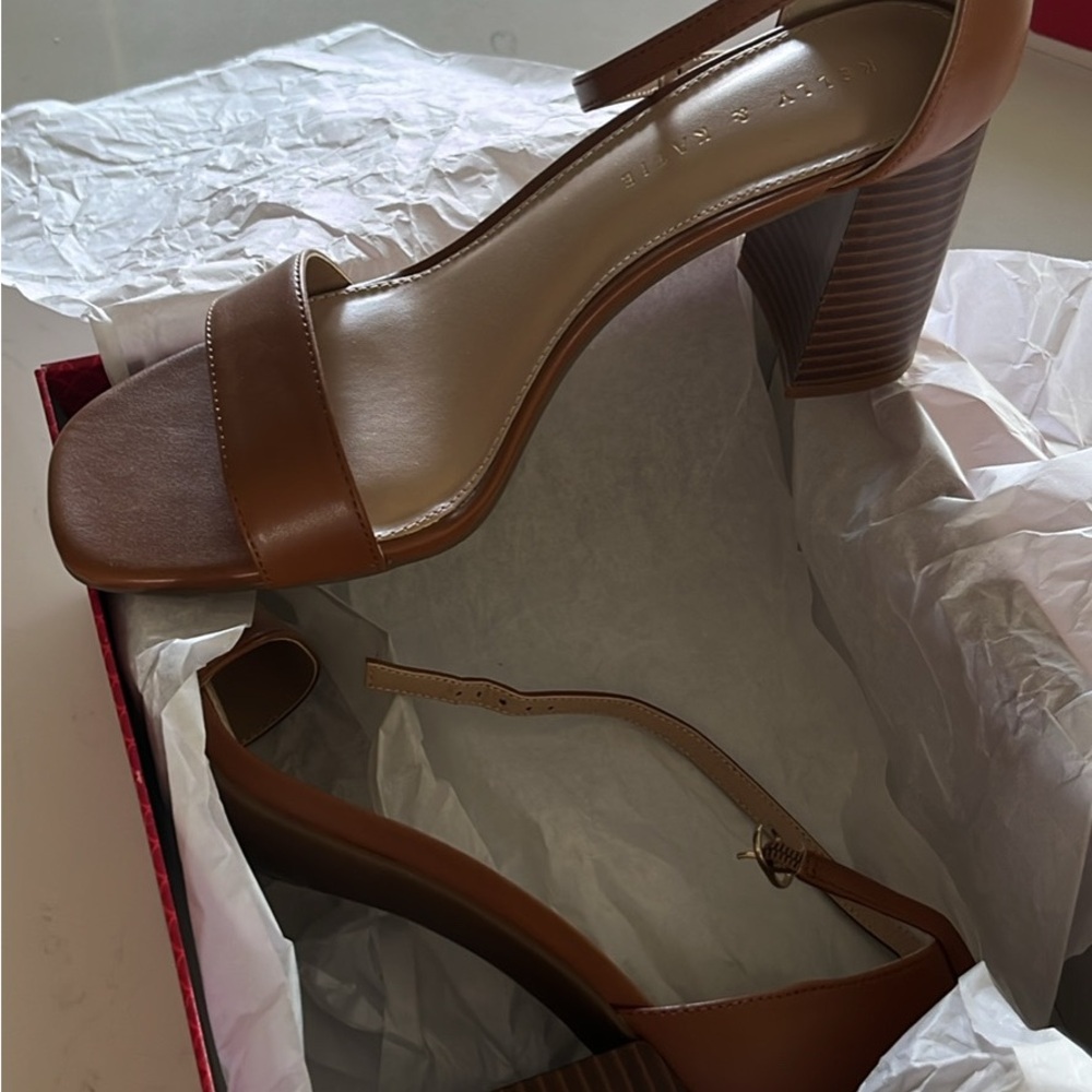 Kelly & Katie Brown Block Heel Sandals